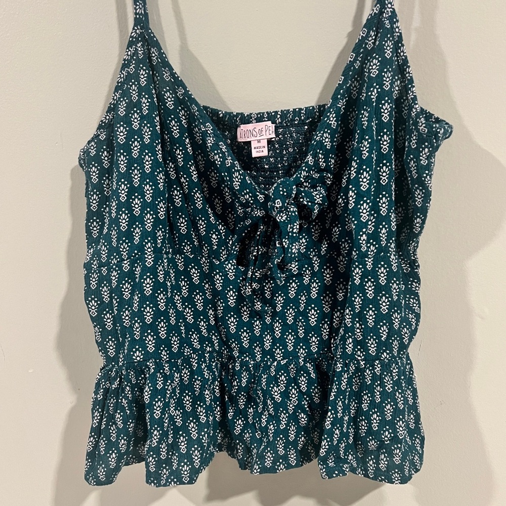 Patrons Of Peace Womens Crop Top Blouse